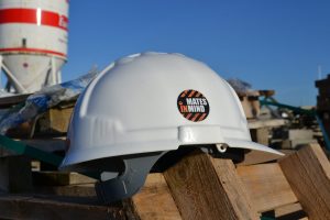 Mates in Mind construction site helmet sticker