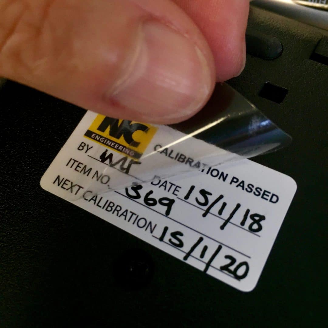 Customised calibration labels Custom Labels