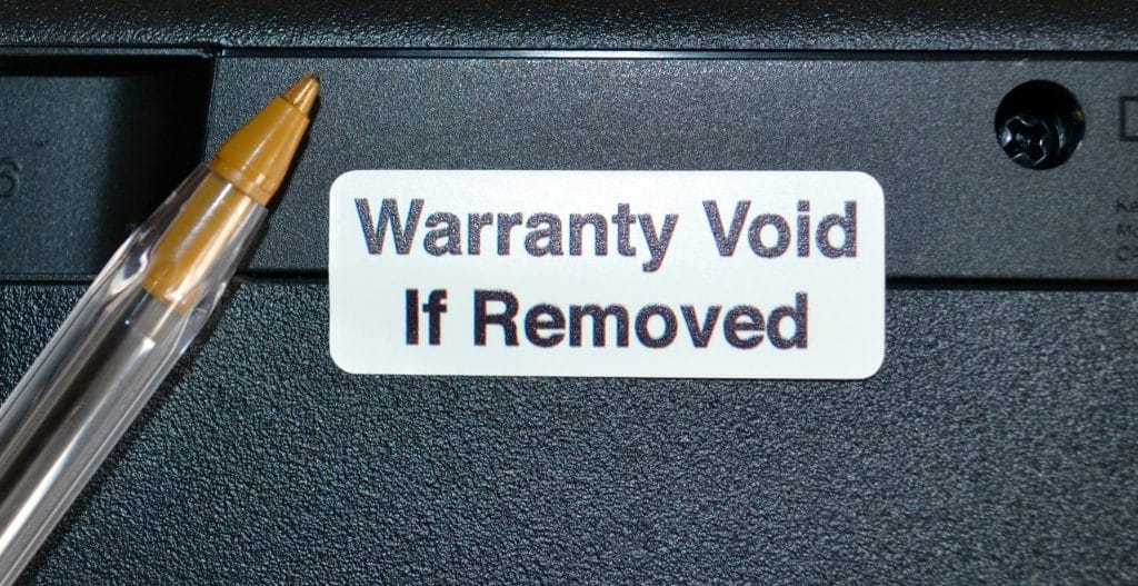 Warranty Labels Rectangular Custom Labels